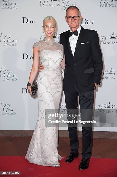 Amanda Cronin and guest attend the 2015 Princess Grace Awards Gala With Presenting Sponsor Christian Dior Couture at Monaco Palace on September 5,...