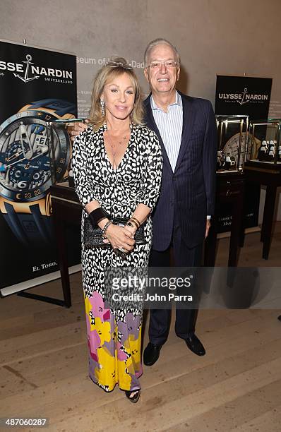 Lea Black and Roy Black attend the Haute Living Miami Haute 100 Dinner Presented By Dom Perignon And Jade Signature at PAMM Art Museum on April 26,...