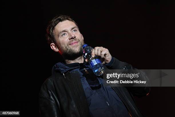 Damon Albarn of Blur performs on day 2 of the Electric Picnic Festival at Stradbally Hall Estate on September 5, 2015 in Stradbally, Ireland.