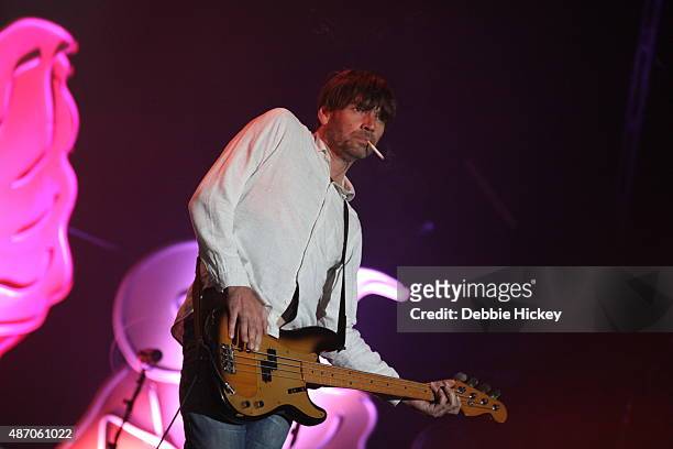 Alex James of Blur performs on day 2 of the Electric Picnic Festival at Stradbally Hall Estate on September 5, 2015 in Stradbally, Ireland.