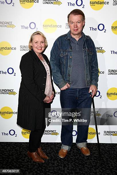Panellists Grace Maxwell and Edwyn Collins attend the 'Hybrid Vigour: When Music, Art & Doc Collide' Panel Event during the Sundance London Film and...