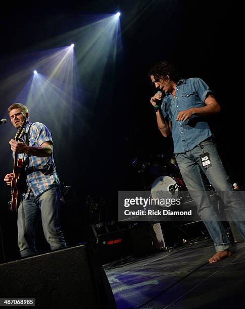 S Nashville cast member Chris Carmack joined by Phoenix Mendoza and performs at St. Jude Country Music Marathon & Half Marathon Presented By Nissan -...