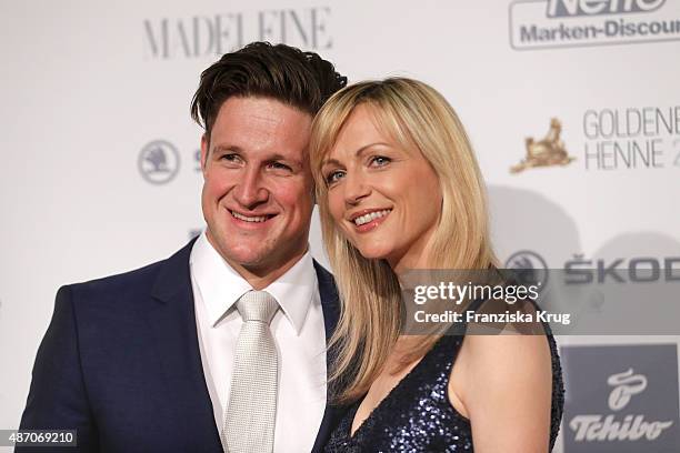 Matthias Steiner and Inge Steiner attend Madeleine At Goldene Henne 2015 on September 05, 2015 in Berlin, Germany.