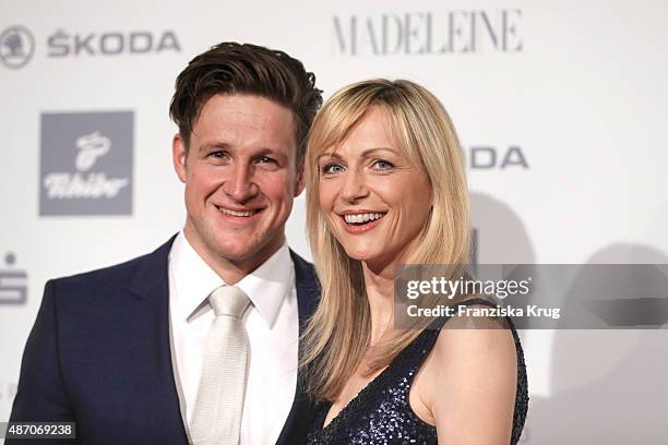 Matthias Steiner and Inge Steiner attend Madeleine At Goldene Henne 2015 on September 05, 2015 in Berlin, Germany.