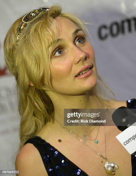 S Nashville cast member Clare Bowen backstage at St. Jude Country Music Marathon & Half Marathon Presented By Nissan - Post Race Concert on April 26,...