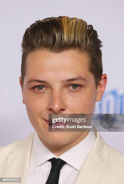 John Newman arrives at the 2014 Logie Awards at Crown Palladium on April 27, 2014 in Melbourne, Australia.