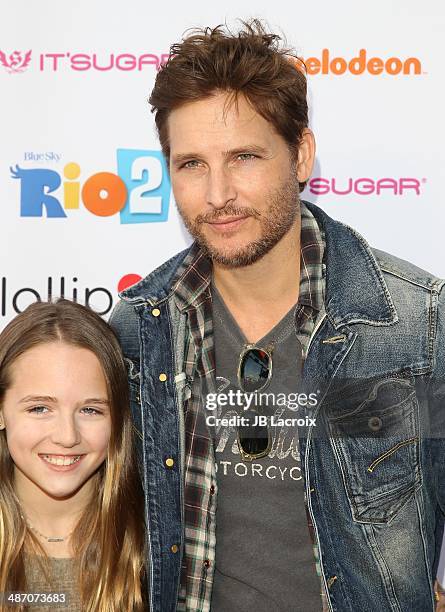 Lola Ray Facinelli and Peter Facinelli attend the Lollipop Theater Network Presents: A Night Under The Stars Hosted By Anne Hathaway on April 26,...