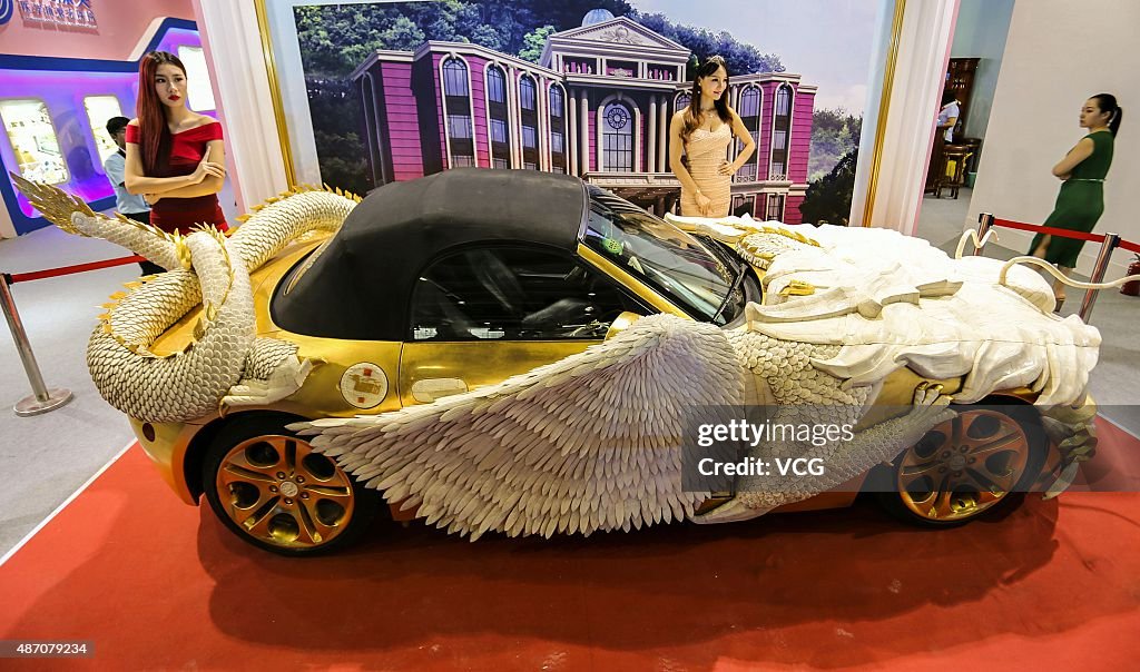 Yak Bone Carving Decorates On BMW Z4 Exhibited In Guangzhou