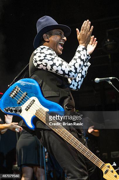Mikey Craig of Culture Club performs in concert at Eventim Apollo on September 5, 2015 in London, England.