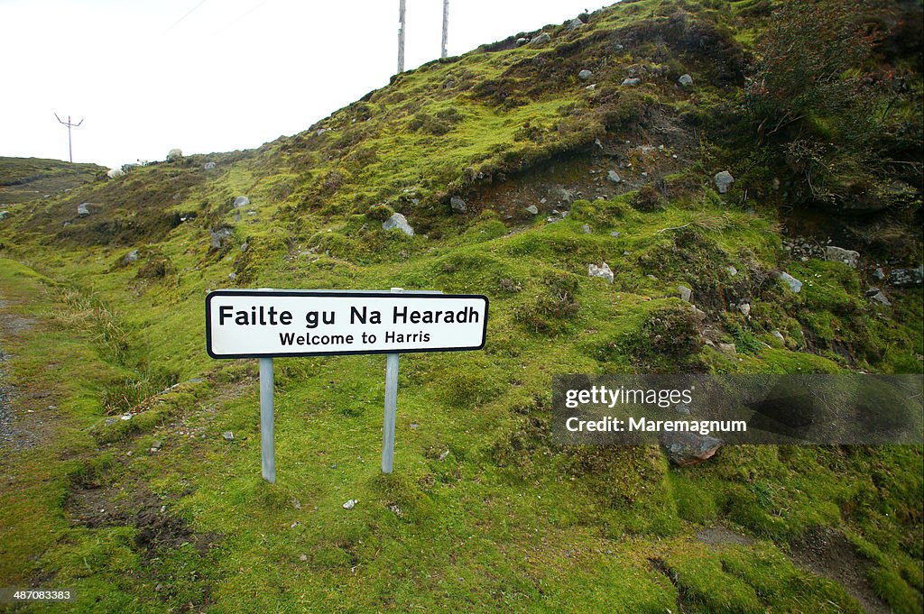 Sign at the Border between Harris and Lewis