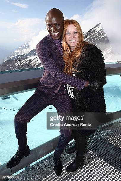 Papis Loveday and designer Rebekka Ruetz attend the Rebekka Ruetz Fashion Show at Top Mountain Star on April 26, 2014 at Hochgurgl near Solden,...