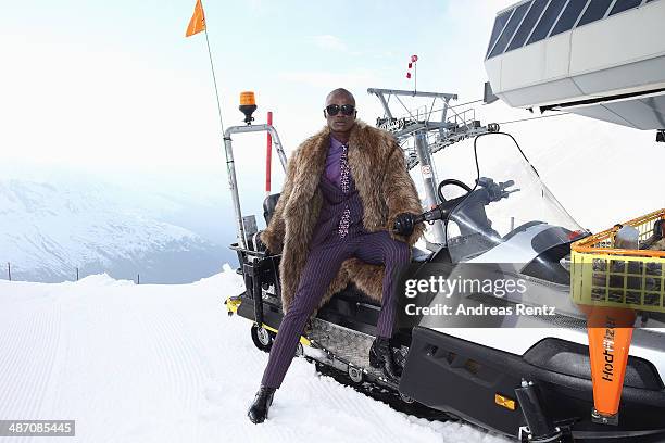 Papis Loveday attends the Rebekka Ruetz Fashion Show at Top Mountain Star on April 26, 2014 at Hochgurgl near Solden, Austria.