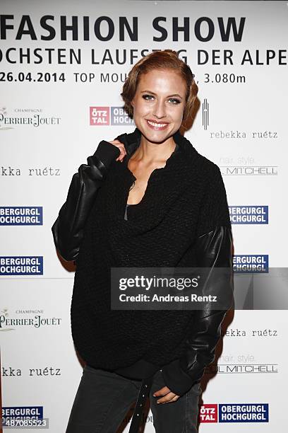 Alena Gerber attends the Rebekka Ruetz Fashion Show at Top Mountain Star on April 26, 2014 at Hochgurgl near Solden, Austria.