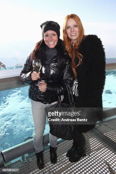 Stefanie Koehle and Rebekka Ruetz attend the Rebekka Ruetz Fashion Show at Top Mountain Star on April 26, 2014 at Hochgurgl near Solden, Austria.
