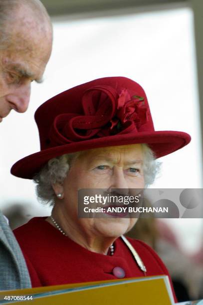 Britain's Queen Elizabeth II attends the annual Braemar Gathering in Braemar, central Scotland, on September 5, 2015. The Braemar Gathering is a...
