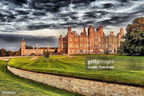 Burghley House is pictured during the The Land Rover Burghley Horse Trials 2015 on September 6, 2015 in Stamford, England.