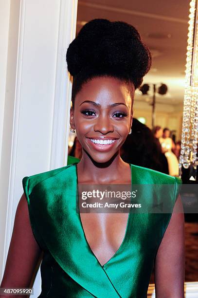 Teyonah Parris attends the 8th Annual ESSENCE Black Women in Hollywood Luncheon on February 19, 2015 in Beverly Hills, California.