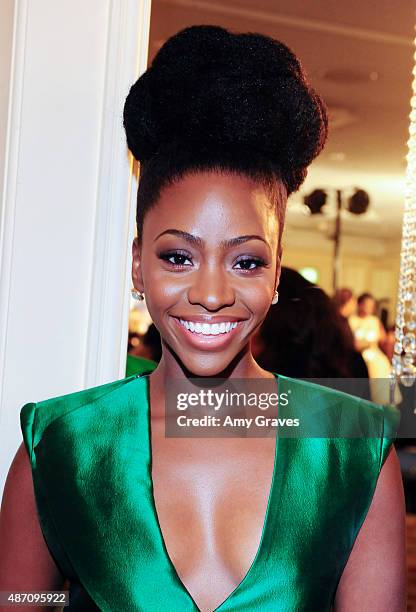 Teyonah Parris attends the 8th Annual ESSENCE Black Women in Hollywood Luncheon on February 19, 2015 in Beverly Hills, California.