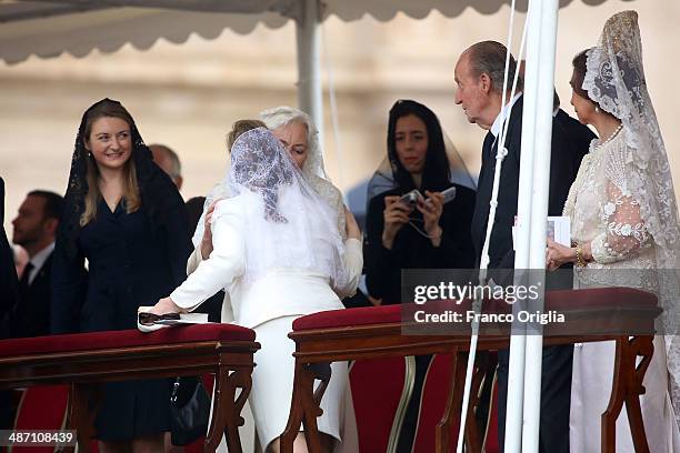 Maria Teresa of Luxembourg ,Prince Louis of Luxembourg, Princess Tessy of Luxembourg, King Juan Carlos and Queen Sofia of Spain attend the...