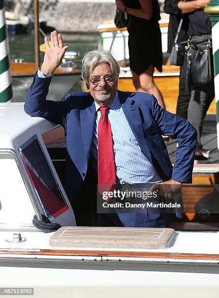 Actor Giancarlo Giannini attends day 5 of the 72nd Venice Film Festival on September 6, 2015 in Venice, Italy.
