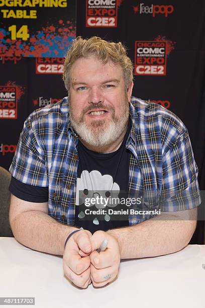 Kristian Nairn attends the 2014 Chicago Comic and Entertainment Expo at McCormick Place on April 27, 2014 in Chicago, Illinois.