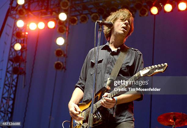 Rick Froberg of Drive Like Jehu performs during Riot Fest at the National Western Complex on August 29, 2015 in Denver, Colorado.