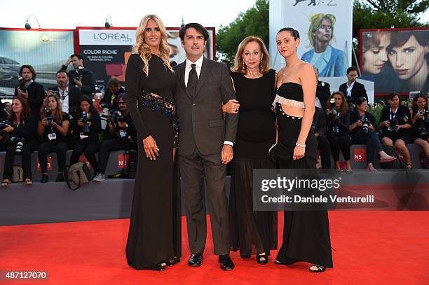 Tiziana Rocca, Edoardo Falcone, Rosetta Sannelli and guest attend the Kineo Awards ceremony during the 72nd Venice Film Festival at on September 6,...