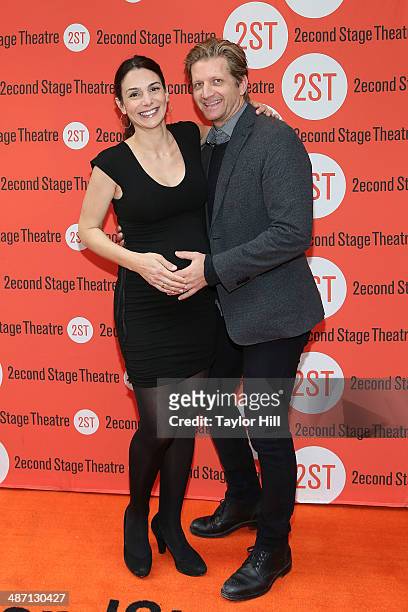 Actors Annie Parisse and Paul Sparks attend "The Substance Of Fire" opening night at Second Stage Theatre on April 27, 2014 in New York City.
