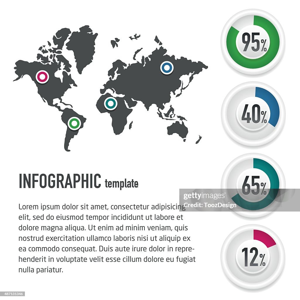 Vector Mapinfo Point Earthmapinfographicstemplate03 High-Res Vector Graphic - Getty Images
