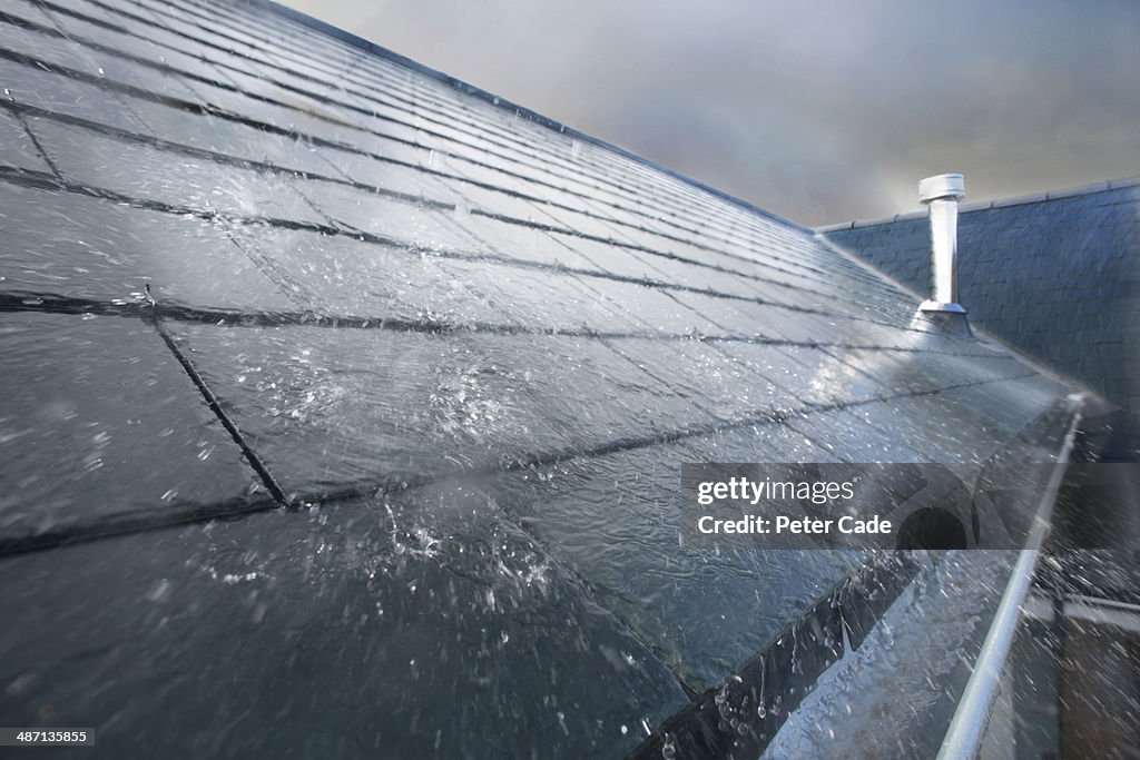 Rain hitting roof