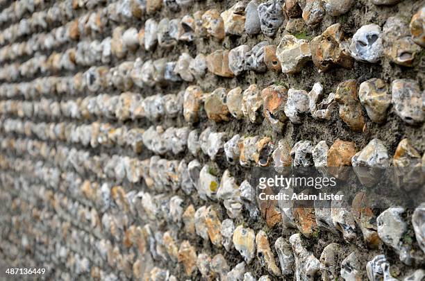 old flint wall - chert stock pictures, royalty-free photos & images