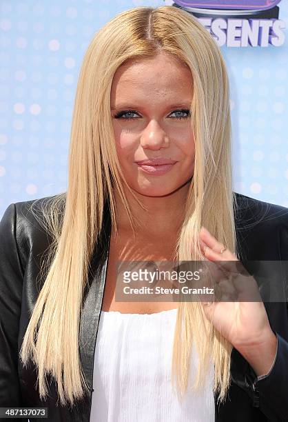 Alli Simpson arrives at the Disney Channel Presents 2014 Radio Disney Music Awards at Nokia Theatre L.A. Live on April 26, 2014 in Los Angeles,...