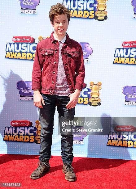 Nolan Gould arrives at the Disney Channel Presents 2014 Radio Disney Music Awards at Nokia Theatre L.A. Live on April 26, 2014 in Los Angeles,...