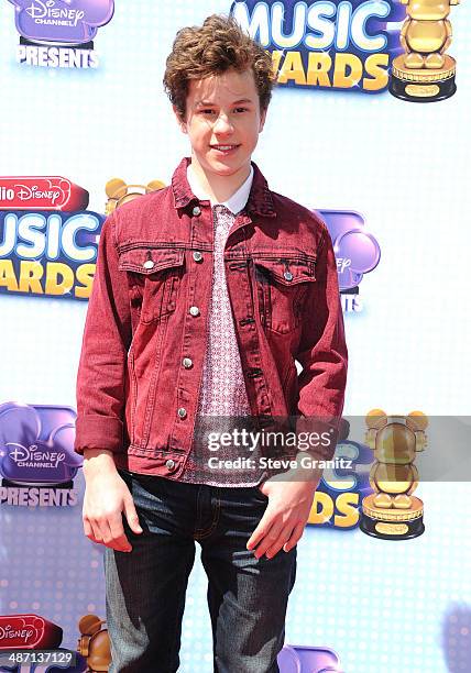 Nolan Gould arrives at the Disney Channel Presents 2014 Radio Disney Music Awards at Nokia Theatre L.A. Live on April 26, 2014 in Los Angeles,...