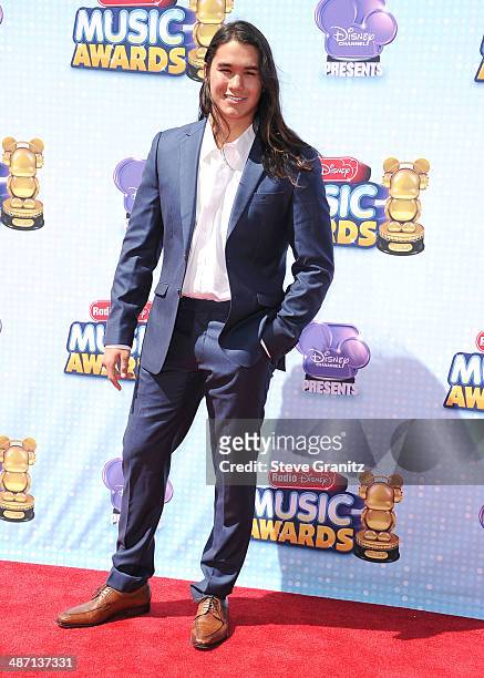 Boo Boo Stewart arrives at the Disney Channel Presents 2014 Radio Disney Music Awards at Nokia Theatre L.A. Live on April 26, 2014 in Los Angeles,...