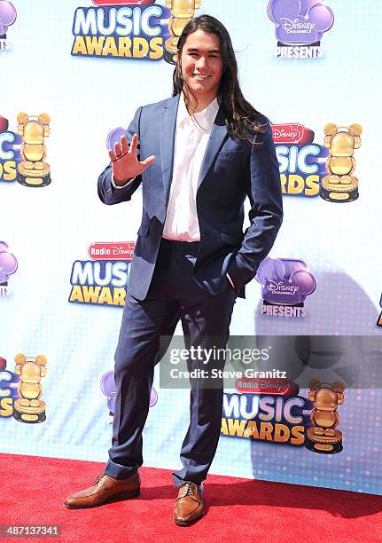 Boo Boo Stewart arrives at the Disney Channel Presents 2014 Radio Disney Music Awards at Nokia Theatre L.A. Live on April 26, 2014 in Los Angeles,...