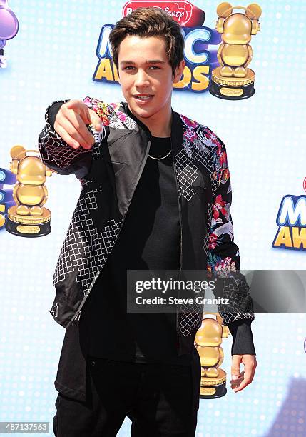 Austin Mahone arrives at the Disney Channel Presents 2014 Radio Disney Music Awards at Nokia Theatre L.A. Live on April 26, 2014 in Los Angeles,...