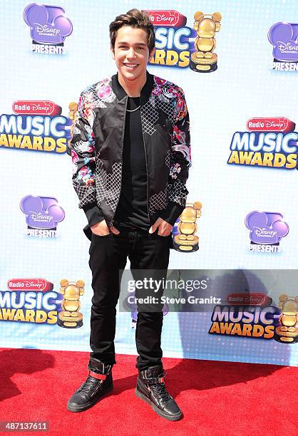 Austin Mahone arrives at the Disney Channel Presents 2014 Radio Disney Music Awards at Nokia Theatre L.A. Live on April 26, 2014 in Los Angeles,...