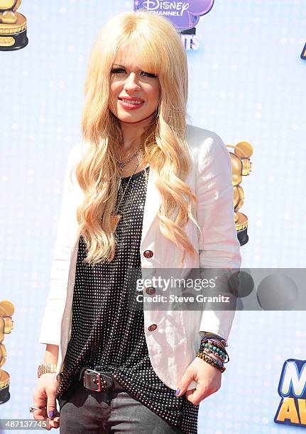 Orianthi arrives at the Disney Channel Presents 2014 Radio Disney Music Awards at Nokia Theatre L.A. Live on April 26, 2014 in Los Angeles,...