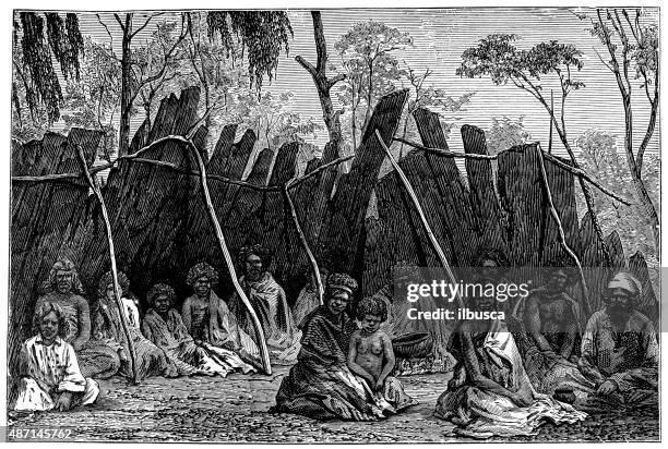 people and traditions of the world: australians - australian aboriginal culture stock illustrations