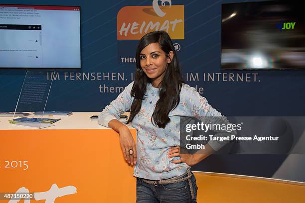 Collien Ulmen-Fernandes visits the ARD stand at 2015 IFA Tech Fair on September 6, 2015 in Berlin, Germany.