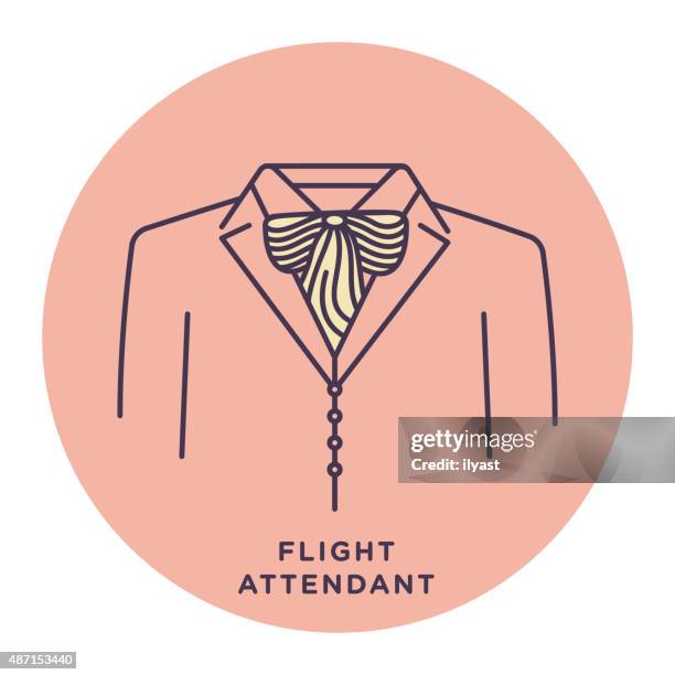 flight attendant icon - flight crew stock illustrations