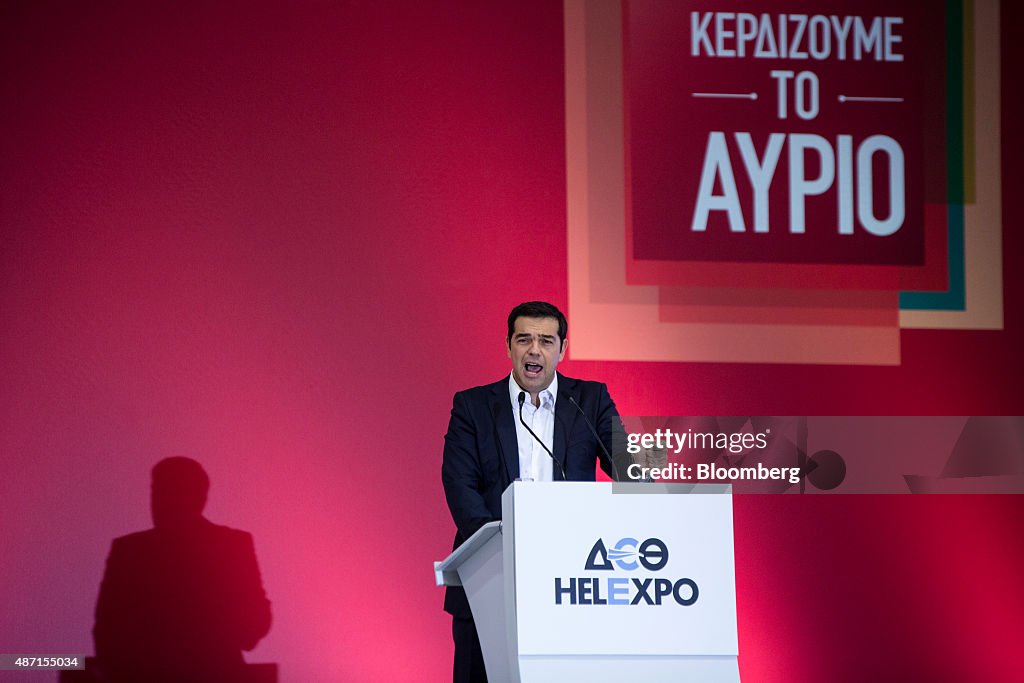 Greece's Former Prime Minister Alexis Tsipras At The Thessaloniki International Trade Fair