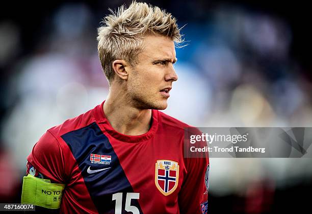 September 06: Per Ciljan Skjelbred of Norway during the EURO 2016 Qualifier between Norway and Croatia at the Ullevaal Stadion on September 06, 2015...