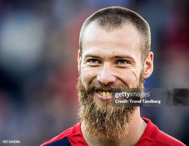 September 06: Jo Inge Berget of Norway during the EURO 2016 Qualifier between Norway and Croatia at the Ullevaal Stadion on September 06, 2015 in...