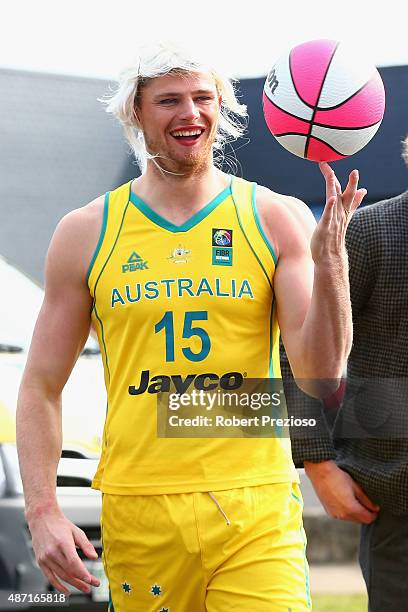 Nathan Vardy arrives ahead of Geelong Cats AFL post-season celebrations at the Lord of the Isles Hotel on September 7, 2015 in Geelong, Australia.