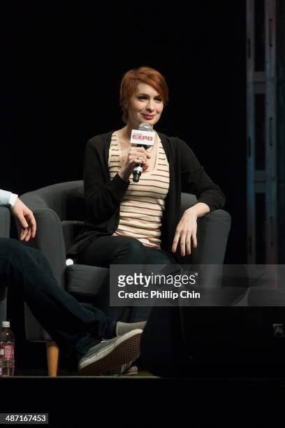 Actress Felicia Day shares her experiences on "The Guild" and other projects in the "Spotlight on Felicia Day" panel discussion at the Stampede...