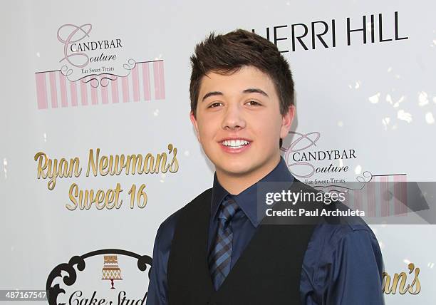 Actor Bradley Steven Perry attends Ryan Newman's Glitz And Glam Sweet 16 party on April 27, 2014 in Hollywood, California.
