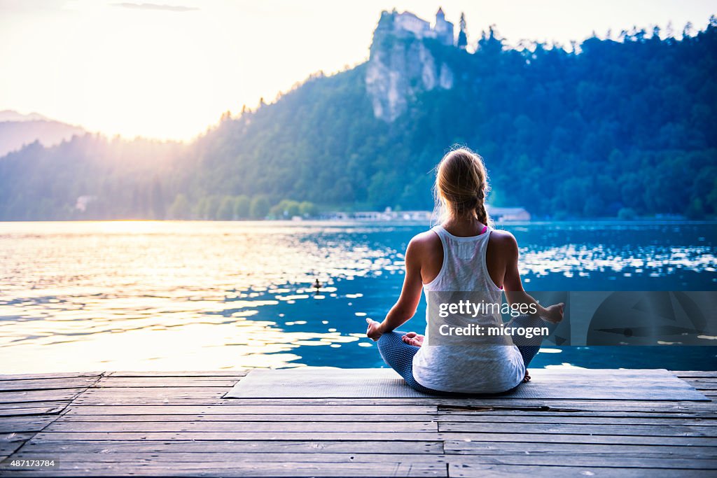 Meditation by the lake