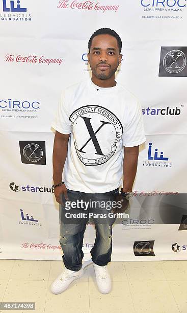 Actor Larenz Tate attends LudaDay Weekend Annual Celebrity Basketball Game at Georgia State University Sports Arena on September 6, 2015 in Atlanta,...